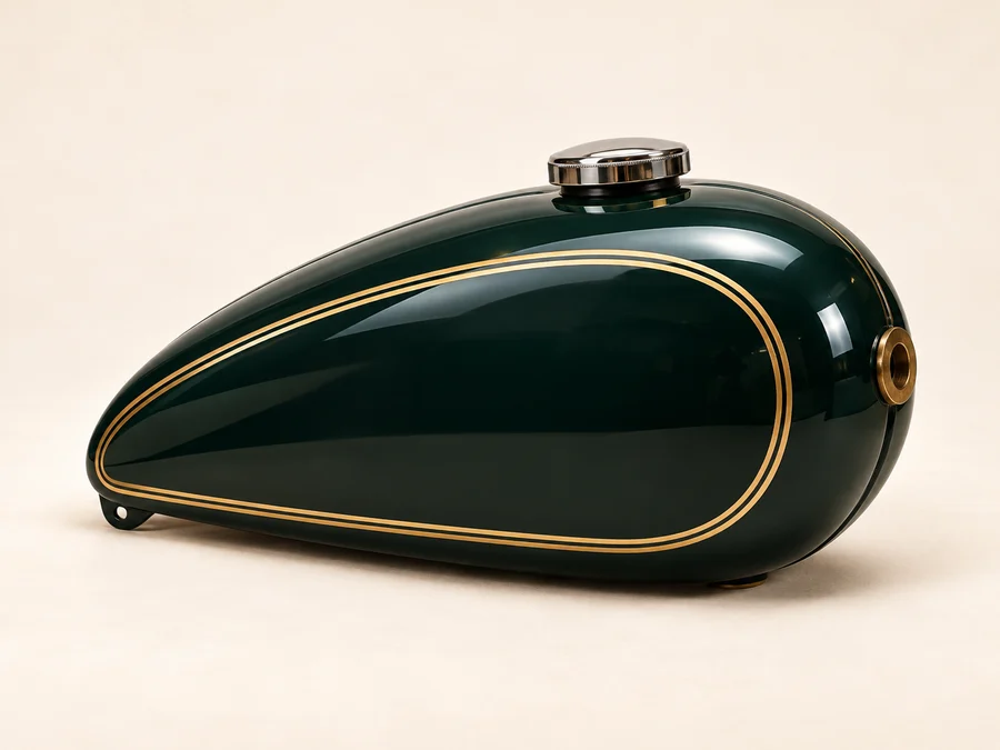 Vintage green fuel tank