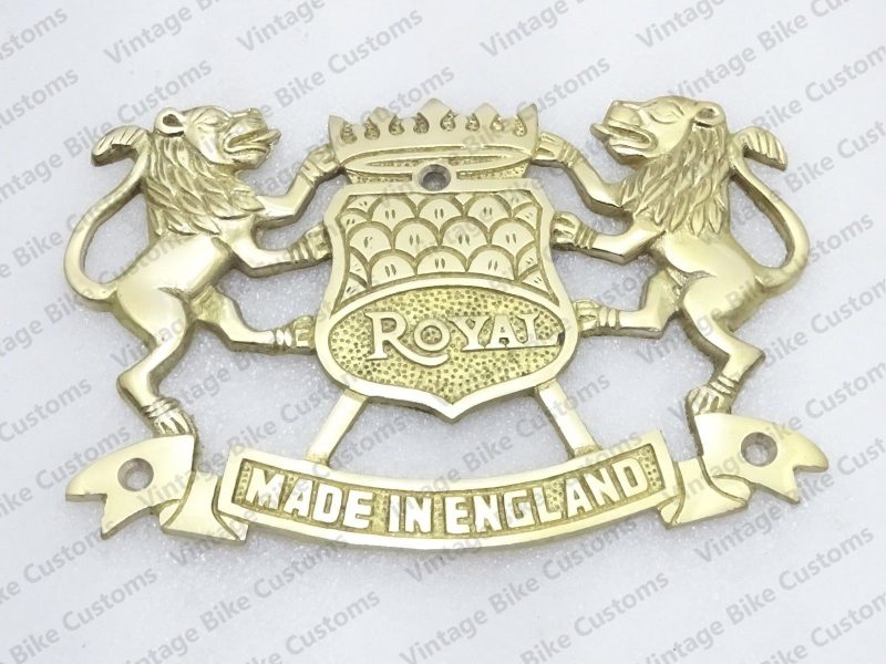 ROYAL ENFIELD BRASS MADE REAR NUMBER PLATE LION BADGE
