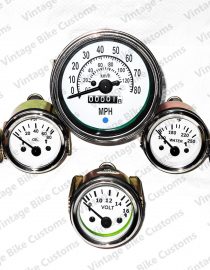Willys MB gauges Kit  85 mm Speedometer Temp Oil  Fuel  Volt  amp
