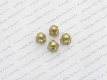 ROYAL ENFIELD BRASS SHOCKERS DOME NUTS (4 NUTS)