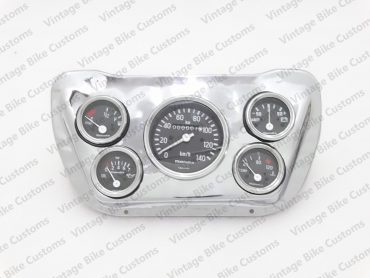 WILLYS JEEP COMPLETE SPEEDOMETER MOUNTING CHROME PLATE