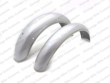 ROYAL ENFIELD SILVER PAINTED FRONT & REAR MUDGUARDS SET 500CC