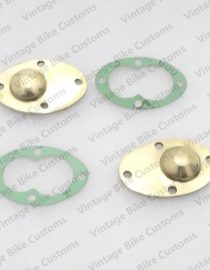 ROYAL ENFIELD OIL PUMP COVER PLATE BRASS WITH GASKET