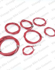 LAMBRETTA  GP SCOOTER COMPLETE CABLE KIT SOLUTION (RED)