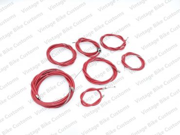 LAMBRETTA  GP SCOOTER COMPLETE CABLE KIT SOLUTION (RED)