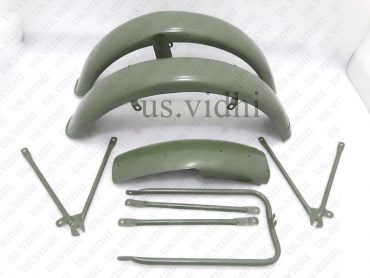 MATCHLESS G3L AJS 16M MILITARY MODEL GREEN PAINTED MUD GUARD FENDER SET