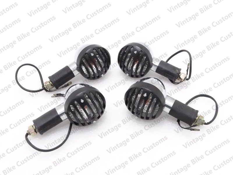 ROYAL ENFIELD CLEAR INDICATOR SET OF 4 WITH POWDER COATED GRILL