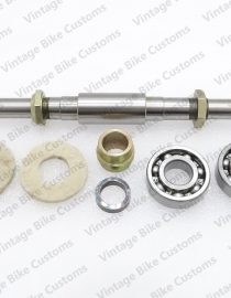 ROYAL ENFIELD FRONT WHEEL AXLE WITH SPACERS AND BEARINGS (DRUM BRAKES)