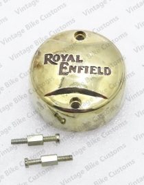 ROYAL ENFIELD BRASS COLORED  PLASTIC DISTRIBUTOR COVER WITH SCREW