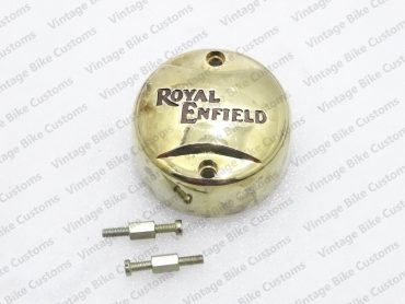 ROYAL ENFIELD BRASS COLORED  PLASTIC DISTRIBUTOR COVER WITH SCREW