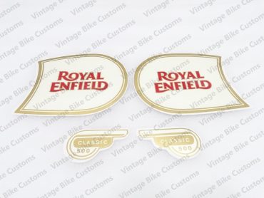 ROYAL ENFIELD CLASSIC 500 FUEL TANK AND TOOL BOX STICKER SET