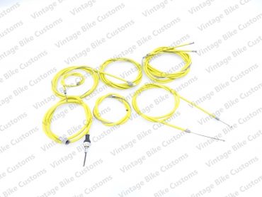 LAMBRETTA  GP SCOOTER COMPLETE CABLE KIT SOLUTION (YELLOW)