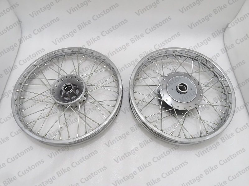 ROYAL ENFIELD 19" FRONT & 18" REAR WHEEL RIM SET FOR CLASSIC C5 UCE