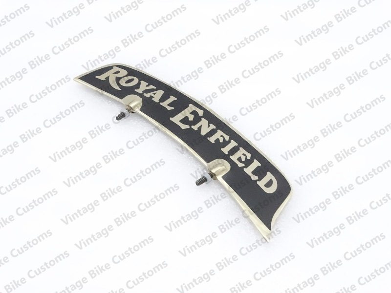 ROYAL ENFIELD BRASS MADE FRONT MUDGUARD NUMBER PLATE||