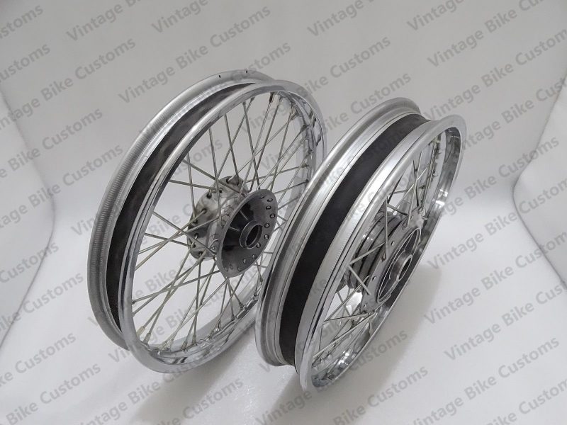 ROYAL ENFIELD 19" FRONT & 18" REAR WHEEL RIM SET FOR CLASSIC C5 UCE|||||