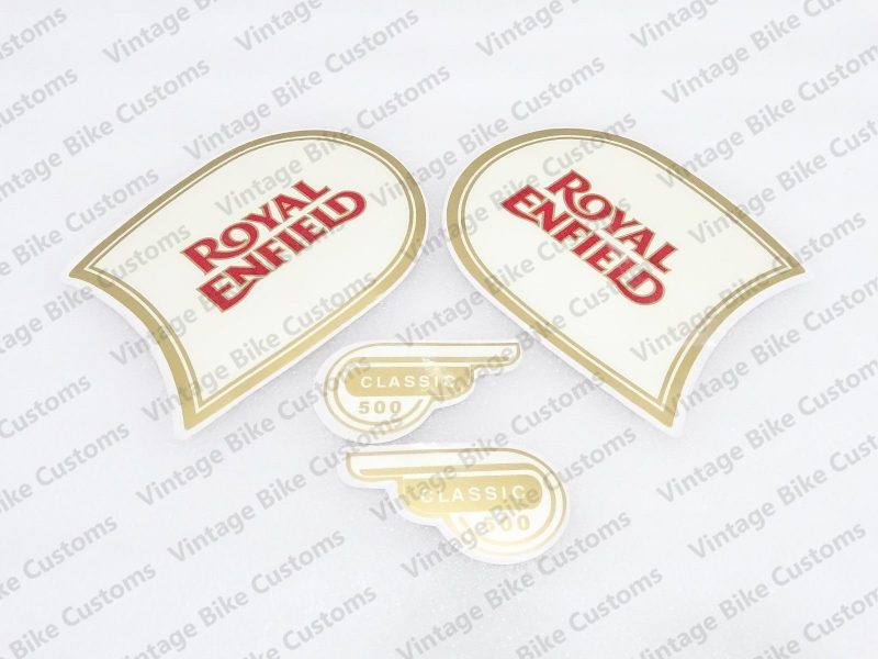 ROYAL ENFIELD CLASSIC 500 FUEL TANK AND TOOL BOX STICKER SET|||