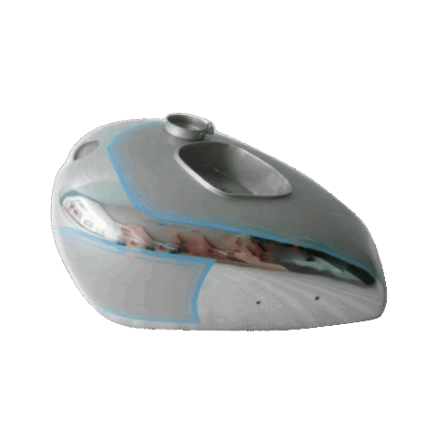 Gas Tank For Triumph Tiger 90 Pre War Model In Silver Paint Chromed