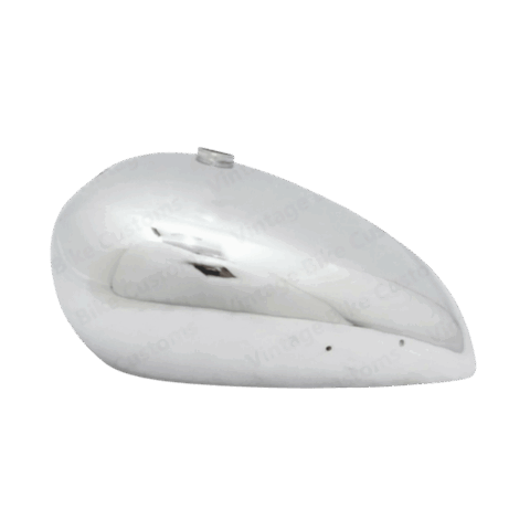 Gas Tank For Triumph 3Hw +Out Air Cleaner Cutaway In Chrome