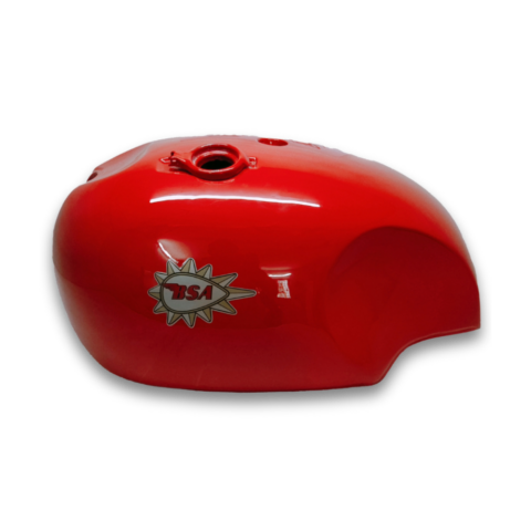 Gas Tank For 1968 BSA A65 Spitfire MkIV Red With Sticker