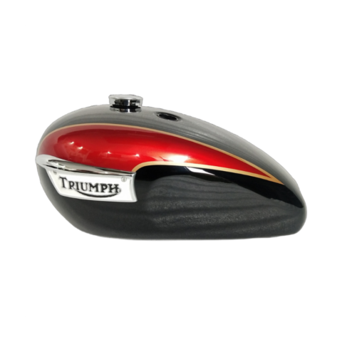 Gas Tank For Triumph T140 OIF TR7 1973-1978 Black And Cherry