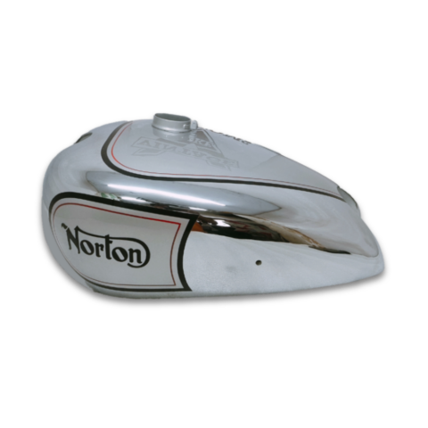 Gas Tank For Norton 1945 Model 16H 490cc Silver and Chrome