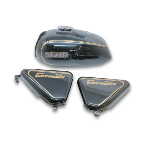 Gas Tank For Norton Commando 750 Black With Panels