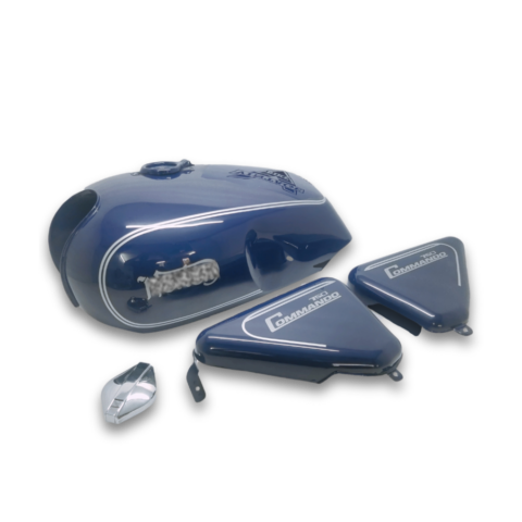 Gas Tank For Norton Commando 750 Blue With Panels