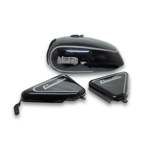 Gas Tank For Norton Commando 850 Black With Panels