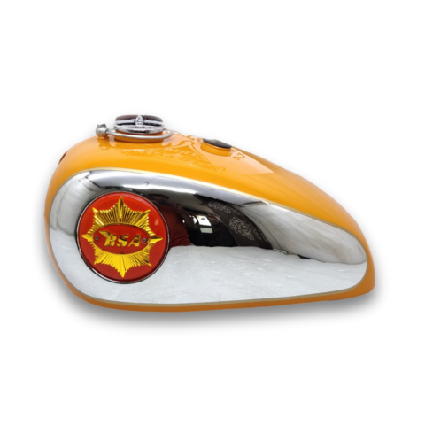 Gas Tank For BSA 1950's Catalina Scrambler 500cc Orange Complete
