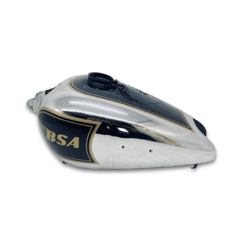 Gas Tank For BSA 1940's M20 496cc 1 cyl Civil Model Black and Chrome