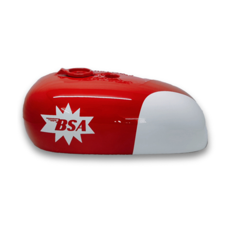 Gas Tank For 1960's BSA Spitfire Special MKIII Red and White