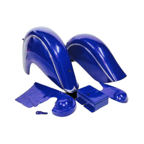 Mud Guard Set For Indian 1940's Chief 1200cc 2 cyl Blue Complete