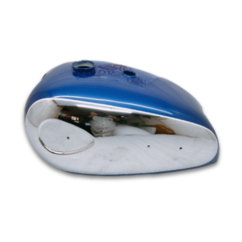 Gas Tank For BSA 1960's Super Rocket A7 A10 Blue and Chrome