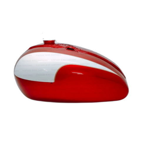Gas Tank For Triumph T120R 1971 & Onward Cherry and White