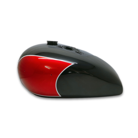 Gas Tank For 1970's Triumph T140 Bonneville Red and Black