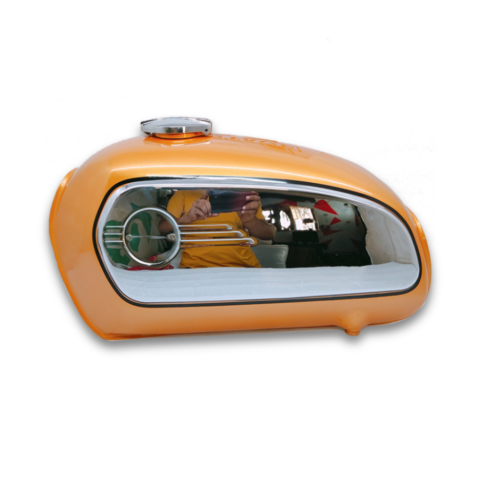 Gas Tank For Bmw R75/5 1970's Toaster Amber Color with Side Plates