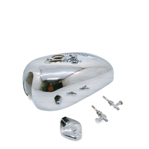 Gas Tank For Bsa A65 Spitfire Hornet 2 Gallon In Chrome Whit Cap and Tap