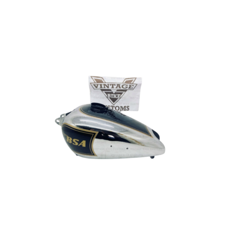 Gas Petrol Fuel Tank For Bsa M20 Civil Model Black Paint Chrome