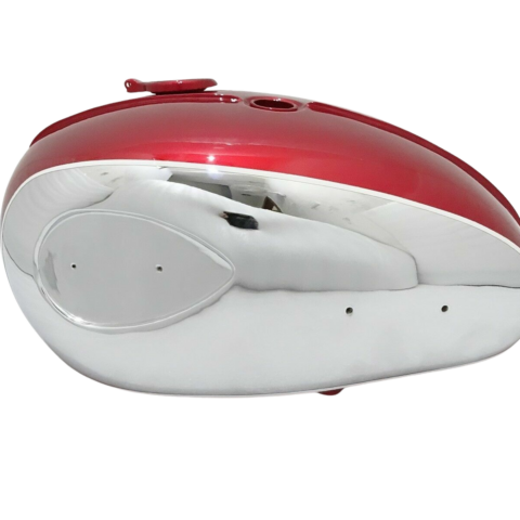 Gas Tank For Bsa A65L Thunderbolt 1968-70 In Cherry Paint Chrome