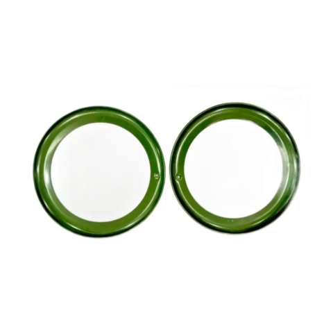 Fits Willys Jeep 46-53 CJ-2A CJ3A Headlight Outer Bezel Green (Pair)