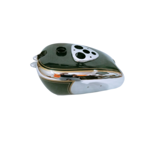 Gas Tank For Bsa M20 M21 Dlx M22 23 24 1938-40 In Chrome & Green
