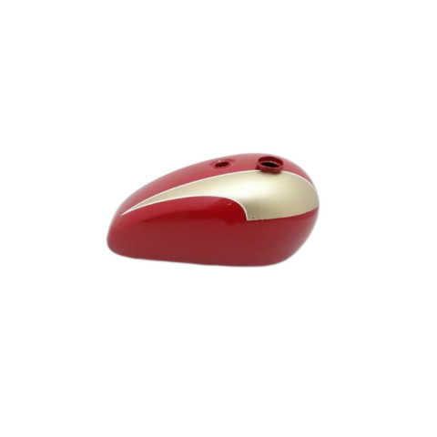 Gas Tank For Triumph T140 In Red & Golden Paint (Fuel Tank)