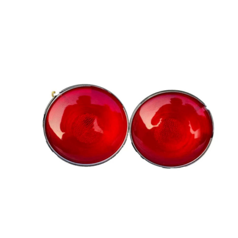 Fits Willys Jeeps Tail Light With Number Plate Illuminator Red Lens (Pair)