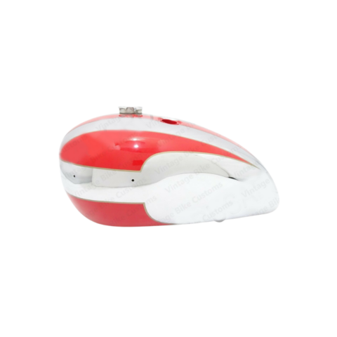 Gas Tank For Triumph 140 In Red Paint And Chrome U.S. Version