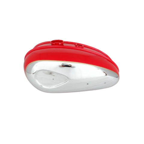 Gas Tank For Bsa C15 In Red Paint And Chromed