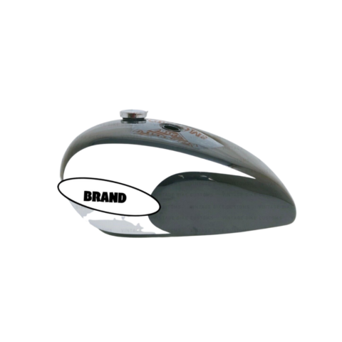 Gas Tank For Triumph T140 Black & White Paint + Cap