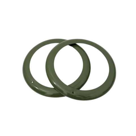 Fits Willys 46-53 CJ-2A CJ-3A JEEPS Headlight Outer Bezel Set Military Green