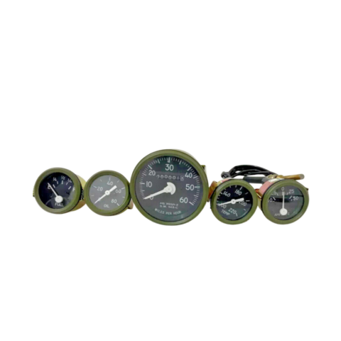Fits Willys MB Jeeps Ford GPW Gauges Kit Speedometer Temp-Oil Fuel Ampere