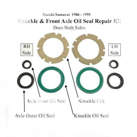 FITS Suzuki Samurai 80'-95' Front Steering Knuckle Oil Seal & Felts