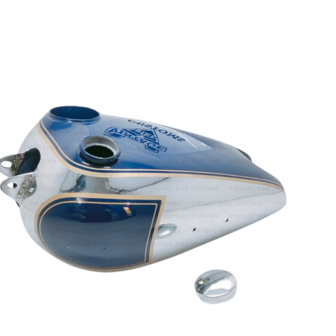 Gas Tank For Bsa C10 C11 In Blue Paint Chromed With Cap (Fuel Tank)